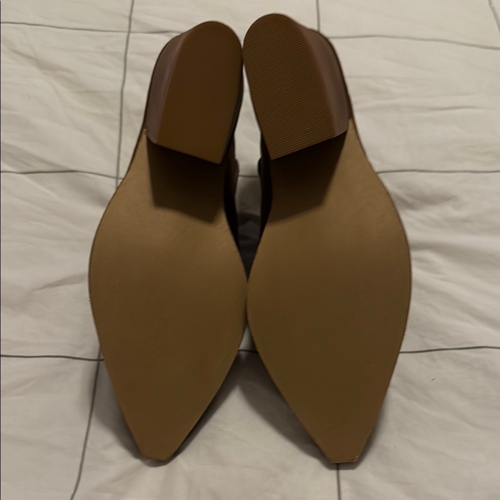 bp Brown Suede Mules with Pointed Toe Size‎ 8 - Picture 6 of 6